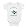 thumbnail image 1 of Future Soccer Player San Marino Soccer Fan Boy Girl Bodysuits (White, 12-18 Months), 1 of 5