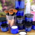 thumbnail image 4 of Frascos de vidrio azul cobalto de 30 ml y 60 ml para cosméticos con tapas, 12 unidades, 4 of 8