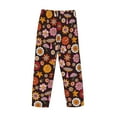 thumbnail image 4 of Kdxio 70s Groovy Hippie Retro Print Men's Sleep Pajama Pant Lounge Pants with Pockets, 4 of 8