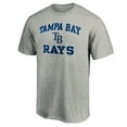 thumbnail image 2 of Men's Heather Gray Tampa Bay Rays Heart & Soul T-Shirt, 2 of 3