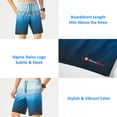 thumbnail image 4 of Alpine Swiss Mens Swim Shorts Beach Trunks Boardshorts Volley Shorts Quick Dry Swimwear Blue BoardShort Medium, 4 of 7