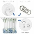 thumbnail image 5 of Blue Flower Waterproof Fabric Shower Curtain,Sage Green Eucalyptus Leaves Farm Plant Waterproof Fabric Shower Curtain for Bathroom Curtains Bathtubs Hotel Shower Curtains with 12 Hooks Standard 72x72, 5 of 8