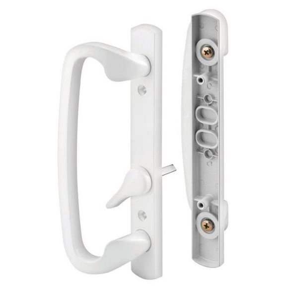 Prime-Line Products-Slide 144078 Sliding Glass Door Handle Set Diecast Mortise with Hook Style - White