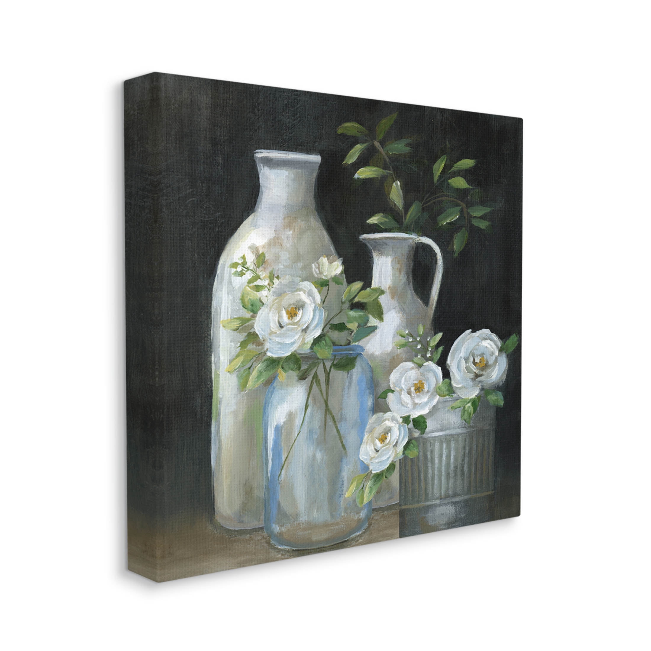 Blooming Florals Botanical Jugs Botanical & Floral Graphic Art Gallery Wrapped Canvas Print Wall Art