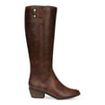 thumbnail image 2 of DR SCHOLLS Womens Brown Wide Calf Almond Toe Zip-Up Heeled Boots 11 M, 2 of 3