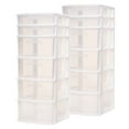thumbnail image 1 of Homz Tour de Rangement Domestique Moyenne en Plastique à 6 Tiroirs Transparents (Lot de 2), 1 of 6