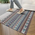 thumbnail image 4 of Blue Boho Tribal Triangles and Arrows Pattern Door Rugs,Washable Non Slip Door Mats Indoor,Decorative Door Mats,Entry Mat Indoor for Entrance,Bedroom,Kitchen,Bathroom,17"x30", 4 of 6