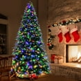 thumbnail image 1 of Gymax 9 FT Pre-Lit Artificial Christmas Tree Hinged Xmas Tree w/ 11 Flash Modes, 1 of 10
