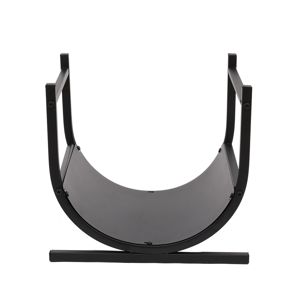 Lowestbest U-Shaped Firewood Log Rack, Heavy-Duty Steel Outdoor Log Holder, Small Decorative, Black Lowestbest U-Shaped Firewood Log Rack, Heavy-Duty Steel Outdoor Log Holder, Small Decorative, Black