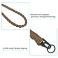 thumbnail image 4 of Uxcell 21.7" Paracord Neck Lanyard Keychain Braided Strong Lanyard with Clip and Key Ring Brown, 4 of 5