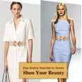 thumbnail image 3 of Wide Elastic Belts for Women Stretchy Skinny Waist Belt for Dresses, 3 of 7