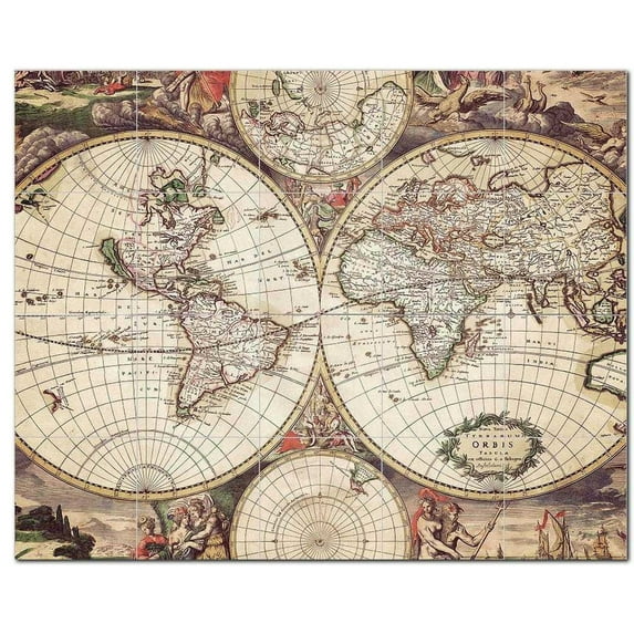 Famous Places Ceramic Tile Mural Kitchen Backsplash Bathroom Shower, 404770-S54