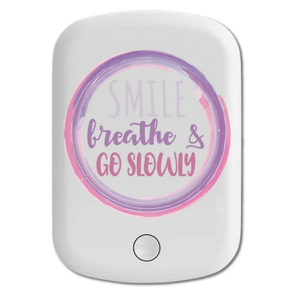 DistinctInk Magnetic Battery Pack, 5000 mAh Wireless Portable Charger with USB-C Cable, Compatible with MagSafe iPhone 14 / 13 / 12 Series - Smile Breathe And Go Slowly