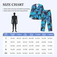 thumbnail image 4 of Sikiie Blue Butterflies Mens Pajama Set, Soft Warm Long Sleeve Sleepwear, Cozy Button-Down Pjs for Men-Small, 4 of 7