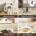 thumbnail image 3 of Washable Area Rugs for Living Room, Curtilage 6'x9' Non-Slip Boho Floral Indoor Rugs, Soft Low Pile Stain Resistant Carpet for Bedroom, Office, 3 of 10