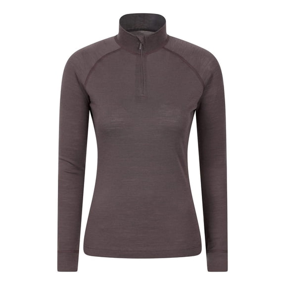 Mountain Warehouse Womens Merino Wool Zip Neck Thermal Top