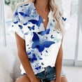 thumbnail image 2 of Blusa con estampado floral de manga corta con cuello en V para mujer OAVQHLG3B Store  lin121212, 2 of 4