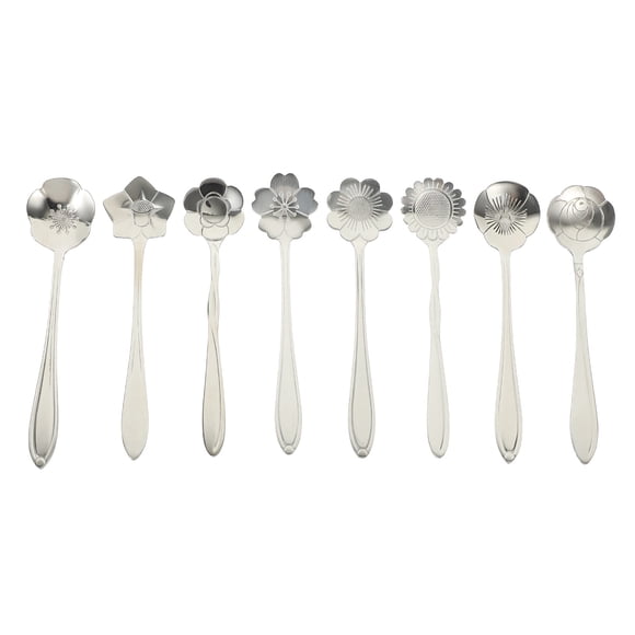 8 cucharas de café decorativas para el hogar, cucharas de miel, cucharas de postre prácticas, accesorio para café