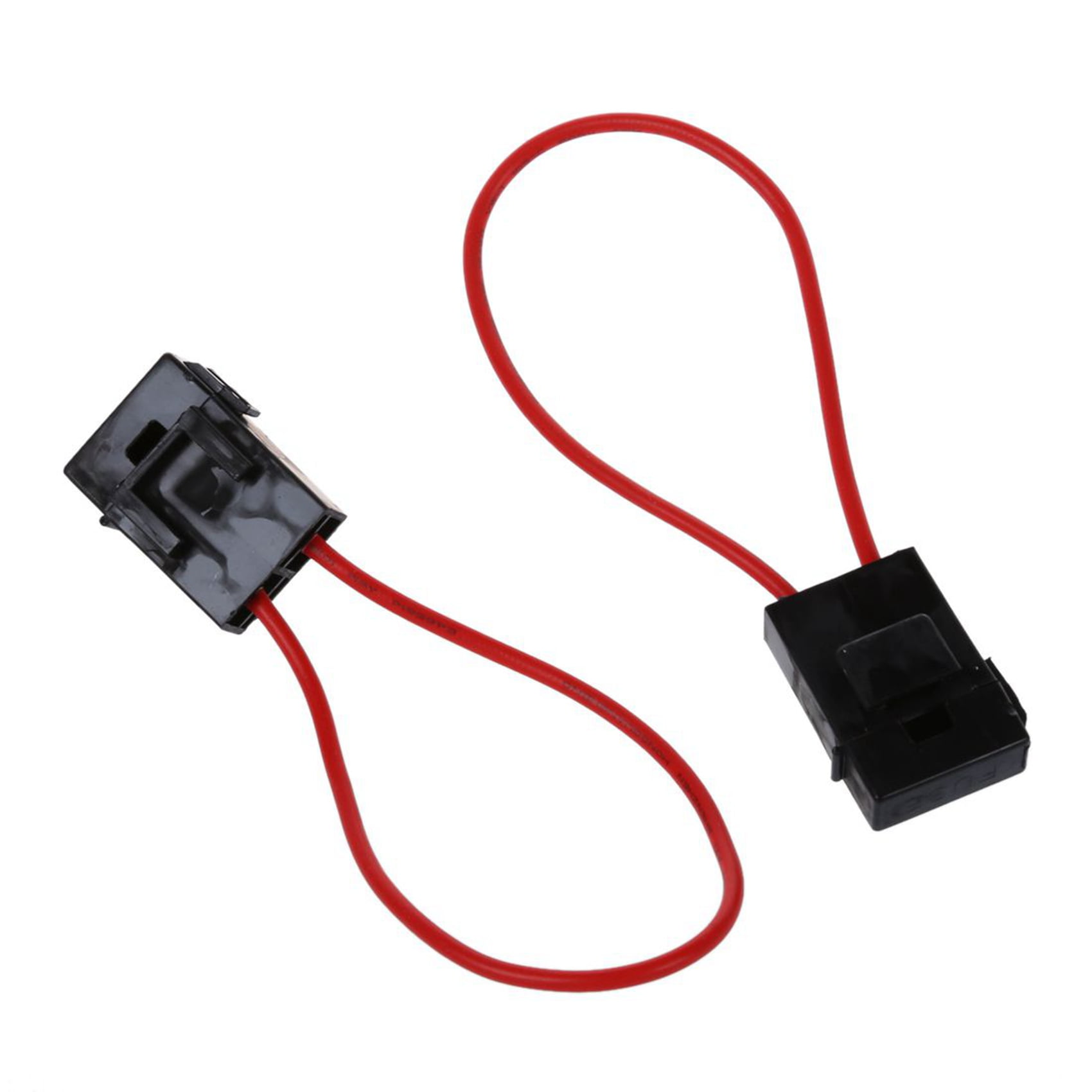 30A Wire In-Line Fuse Holder Block Black Red for Car Boat Truck 100Pcs