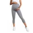 thumbnail image 7 of Bixock Maternity Leggings Capri Pants High Waist Over The Belly Yoga Pant Workout Pregnancy Pants Activewear Maternity Clothes, 7 of 7