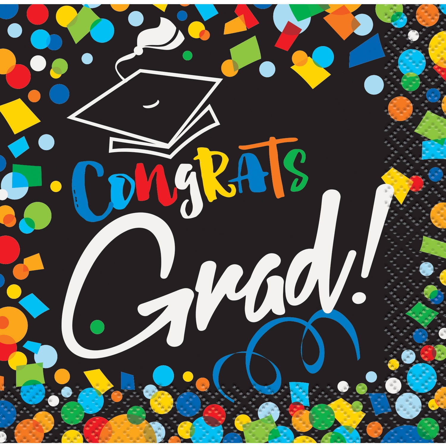 Bright Graduation Beverage Napkins, 16ct by Unique Industries