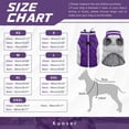 thumbnail image 3 of Kuoser Dog Winter Coat, Waterproof Windproof Fleece Padded Jacket with Reflective Trim and Leash Ring for Small Dogs, Purple, S, 3 of 9