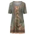 thumbnail image 5 of Gvmfive Women Summer Boho Printed T-shirt Dress Short Sleeve Casual Loose Dress, 5 of 6