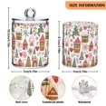 thumbnail image 5 of Yayeee 2 Pack Qtip Holder Bathroom Cotton Swab Canister with Lid Clear Dispenser Set, Brown Nordic Christmas House, 5 of 6