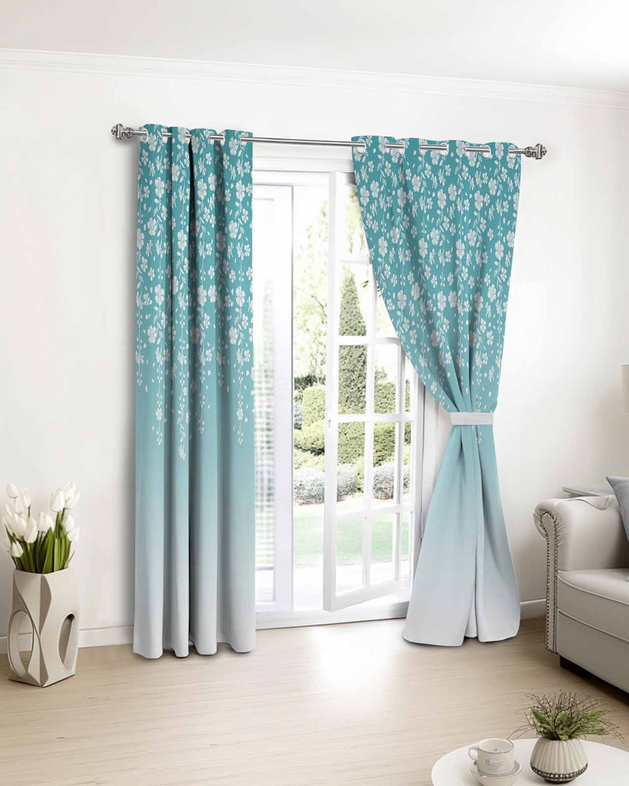 Blackout Curtains 45 Inches Long for Bedroom, Thermal Insulated Room Darkening Black Out Window Curtain Panels Grommet Drapes for Living Room