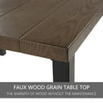 thumbnail image 4 of Grand Patio Indoor/Outdoor ELMDALE Rust-Resistant Steel Dining Table with Wood Grain Top (37.4''×37.4'') and Umbrella Hole, Brown, 4 of 6