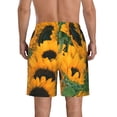 thumbnail image 3 of Kdxio Sunflowers 7 Pattern Mens Casual Shorts - Drawstring Summer Beach Sports Shorts for Men, 3 of 9