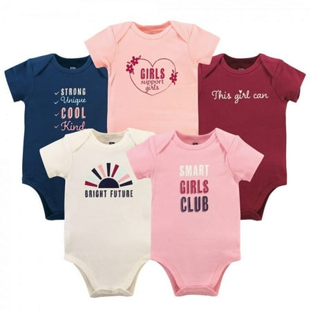 UPC: 0660168164961 | Hudson Baby Infant Girl Cotton Bodysuits Girls Club 3-6 Months