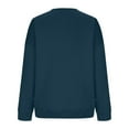 thumbnail image 4 of DHFJKG Womens Casual Sweatshirts Solid Color Loose Fit Crew Neck Long Sleeve Pullover For Everyday Wear Trendy Pullover Tops For Women, 4 of 5