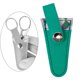 thumbnail image 1 of Estuche para tijeras de , funda protectora de cuero sintético para tijeras de coser, pequeño y bonito, portátil, de 8 x 3 cm, para bricolaje. Verde, 1 of 8