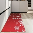 thumbnail image 4 of Red Christmas Snowflake Pattern Kitchen Rug Mat,Kitchen Runner Rugs Non Skid Washable,Decorative Kitchen Floor Mats for Kitchen,Sink,Laundry,17"X47", 4 of 5