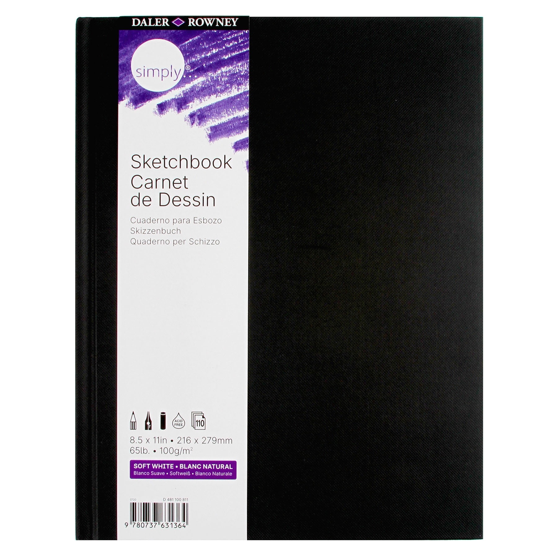 Art1st Spiral Sketch Diary, Drawing Book Pad, 60 lb, 11 x 8.5