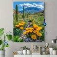 thumbnail image 4 of Desert Cactus and Blooming Flowers Canvas Print/Wall Art， Perfect for Living Room， Bedroom， Office， Hallway， and Kitchen Decoration., 4 of 8