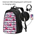 thumbnail image 2 of Balery Flamingos Mochila con carga USB para hombre y mujer - Mochila impermeable y antirrobo para portátil con puerto USB para viajes, trabajo, estudios y universidad, 2 of 7