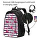 thumbnail image 2 of Balery Flamingos Mochila con carga USB para hombre y mujer - Mochila impermeable y antirrobo para laptop con puerto USB para viajes, trabajo, 2 of 7