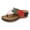 Black, variant on Rokment Women's Orthopedic Wedge Walking Flip Flops Boho Beach Vintage Casual Color Block Leather Arch Support Platform Chunky High Heel Dress Slippers Backless Sandals Black Size 6.5