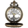 thumbnail image 3 of Reloj de bolsillo Tiong 45 mm de cuarzo con árbol de la vida y cadena, 3 of 9