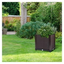 Raised Garden Bed Planter for Outdoor Plants Plastic Planters Box Elevated Garden Boxes Plant Pots of Garden Patio Balcony Deck to Planting Flowers Vegetables Tomato and