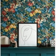 thumbnail image 5 of AS Creation Zetta Blue Floral Riot Wallpaper, 5 of 10