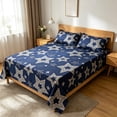 thumbnail image 6 of Star Pattern Lucky Star Flat Sheet, Soft Washed Microfiber Bedding， Easy Care, M, 63x91 Inch, 6 of 6
