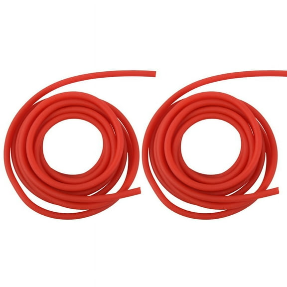 2X Tubing Exercise Rubber Resistance Band Catapult Dub Elastic, Red 2.5M