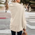 thumbnail image 4 of Ikevan Women Long Sleeve Knit Winter Cardigan Sweater Solid Color Coat Beige 4(One size), 4 of 6
