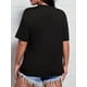 thumbnail image 3 of 1pc Women'S Plus Size T-Shirt, 2025 New Year Celebration, Short Sleeve, Crew Neck, 100% Cotton with Medium Stretch, Knit Fabric, Alphabet Pattern, Spring/Summer Collection Tee For Adult, Men, Women,, 3 of 5