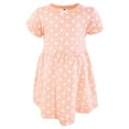 thumbnail image 4 of Hudson Baby Infant and Toddler Girls Cotton Dresses, Sweet Peach, 9-12 Months, 4 of 4