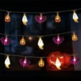 thumbnail image 3 of Costeam Halloween Lights, LED Waterproof 3D Pumpkin Bat Ghost Battery Operated String Lights with Timer - Lighting Modes Fairy Light for Window Indoor Outdoor Decor Halloween Party Decorations, 3 of 7