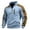 Sky Blue, variant on KHONTS Suede Sweatshirt for Men Western Long Sleeve Quarter Zip Pullover Tops Color Block Stand Collar Shirts with Elbow Patches Sky Blue XL